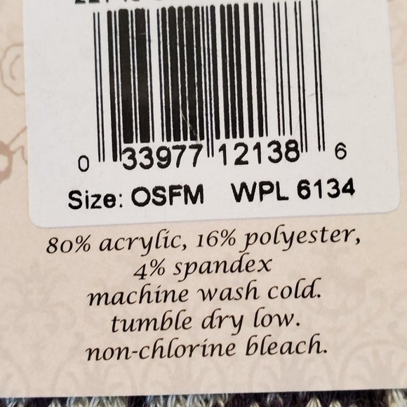 Muk Luks Nordic Print Brown and White Knee-Hi Sock - Picture 4 of 4